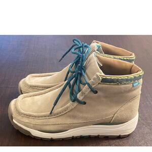 Element Suede Moc Toe Boots Tan Teal Lace Up Trail Shoes Men’s 10 Skate Gorpcore